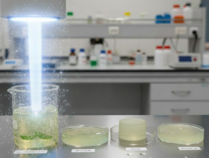 Figure 4 - Hydrogel irradiation illustration